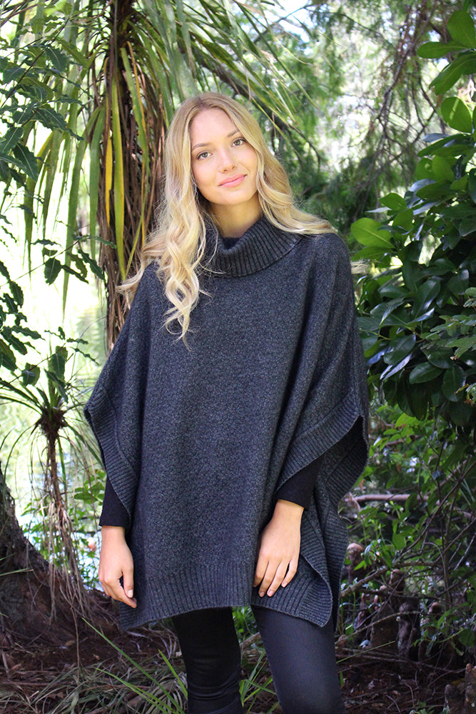 Lush Cowl Neck Poncho