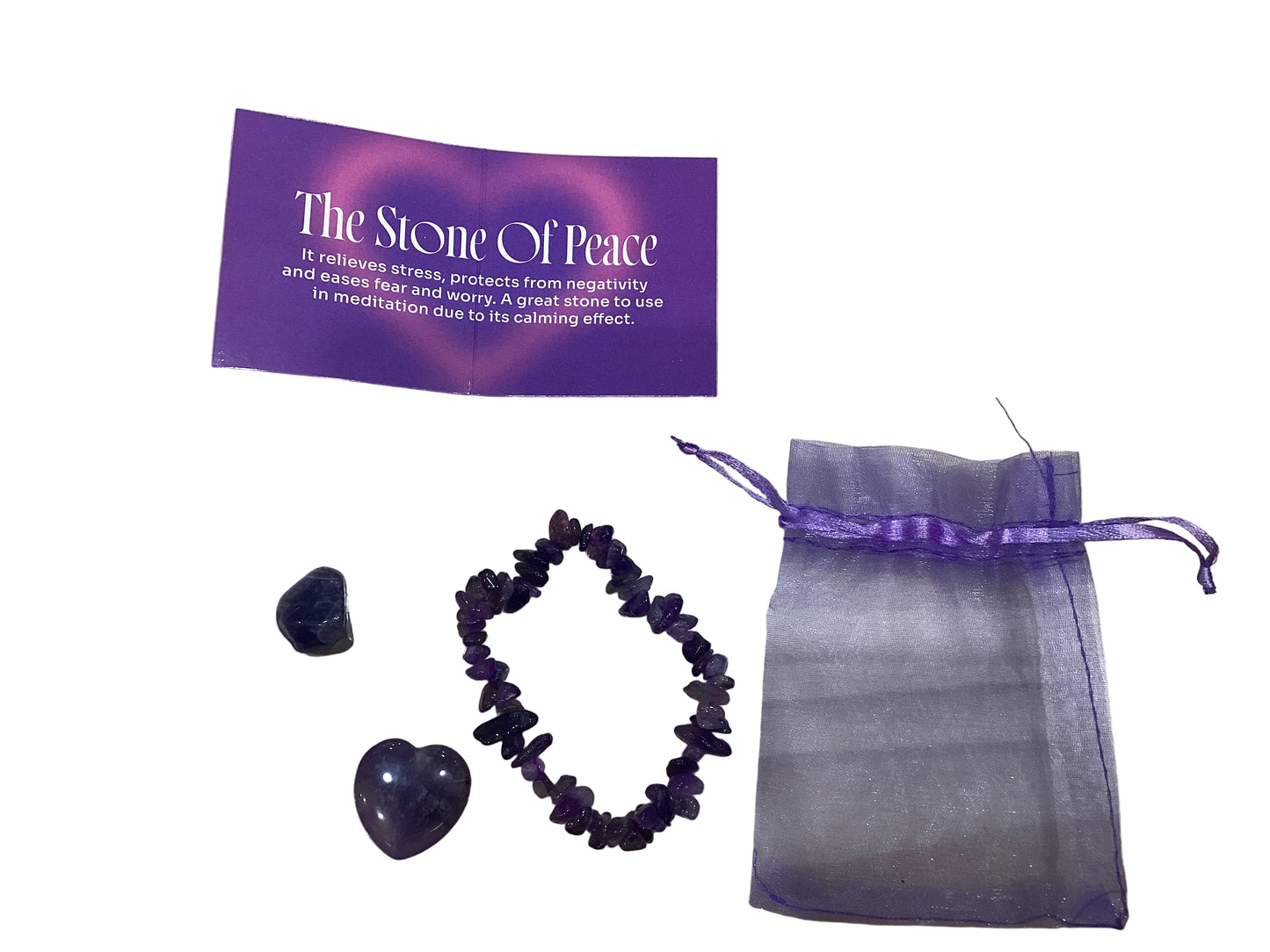 Amethyst peace pouch