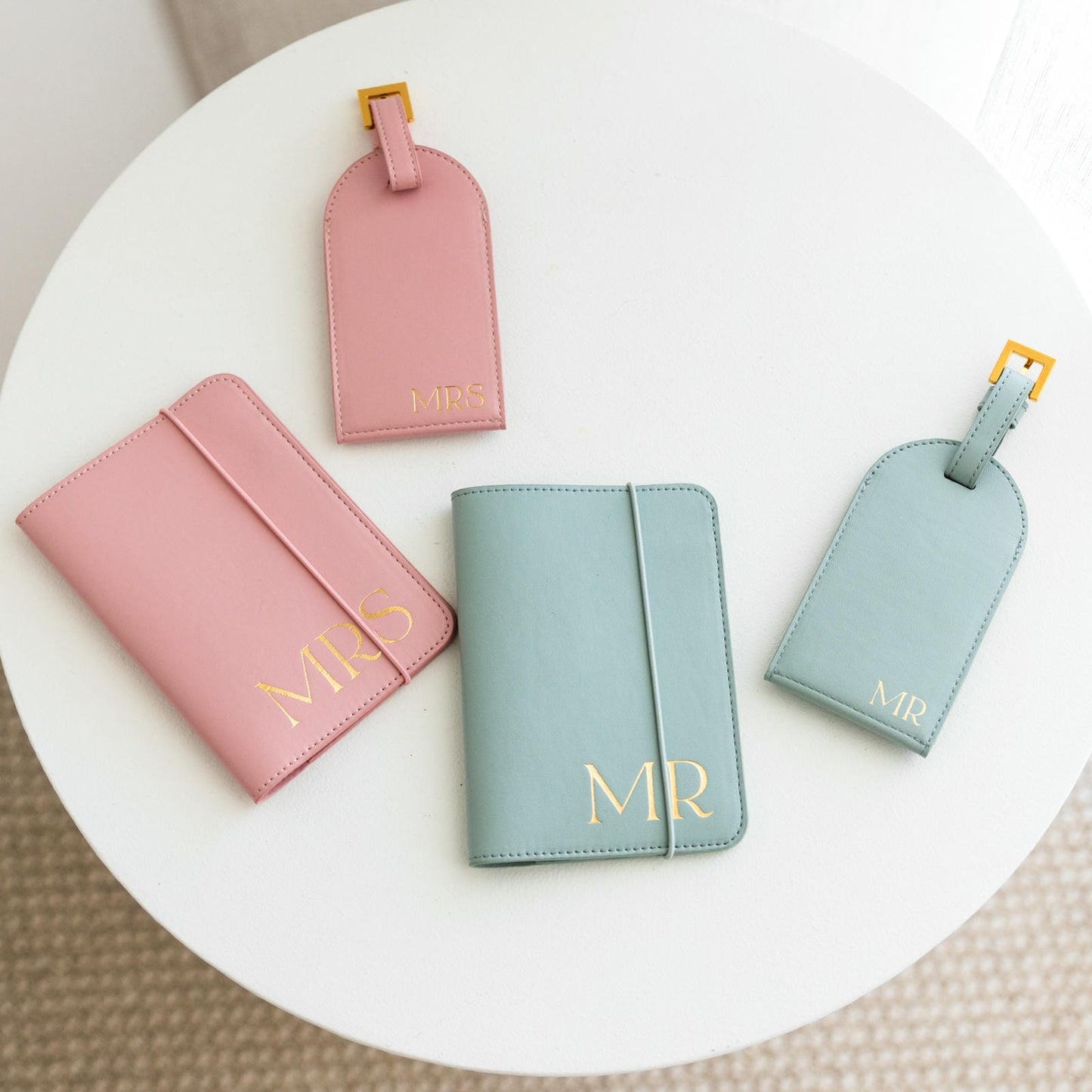Wedding Mr & Mrs Luggage Tag Set
