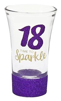 18 SPARKLE PURPLE SHOT GLASS