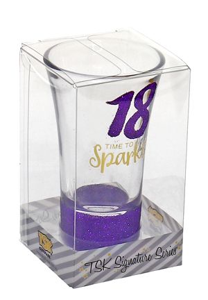 18 SPARKLE PURPLE SHOT GLASS