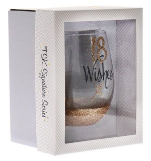 18 WISHES STEMLESS WINE GLASS
