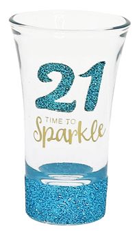 21 SPARKLE MINT SHOT GLASS