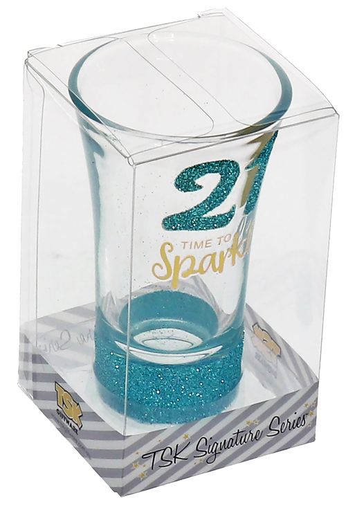 21 SPARKLE MINT SHOT GLASS