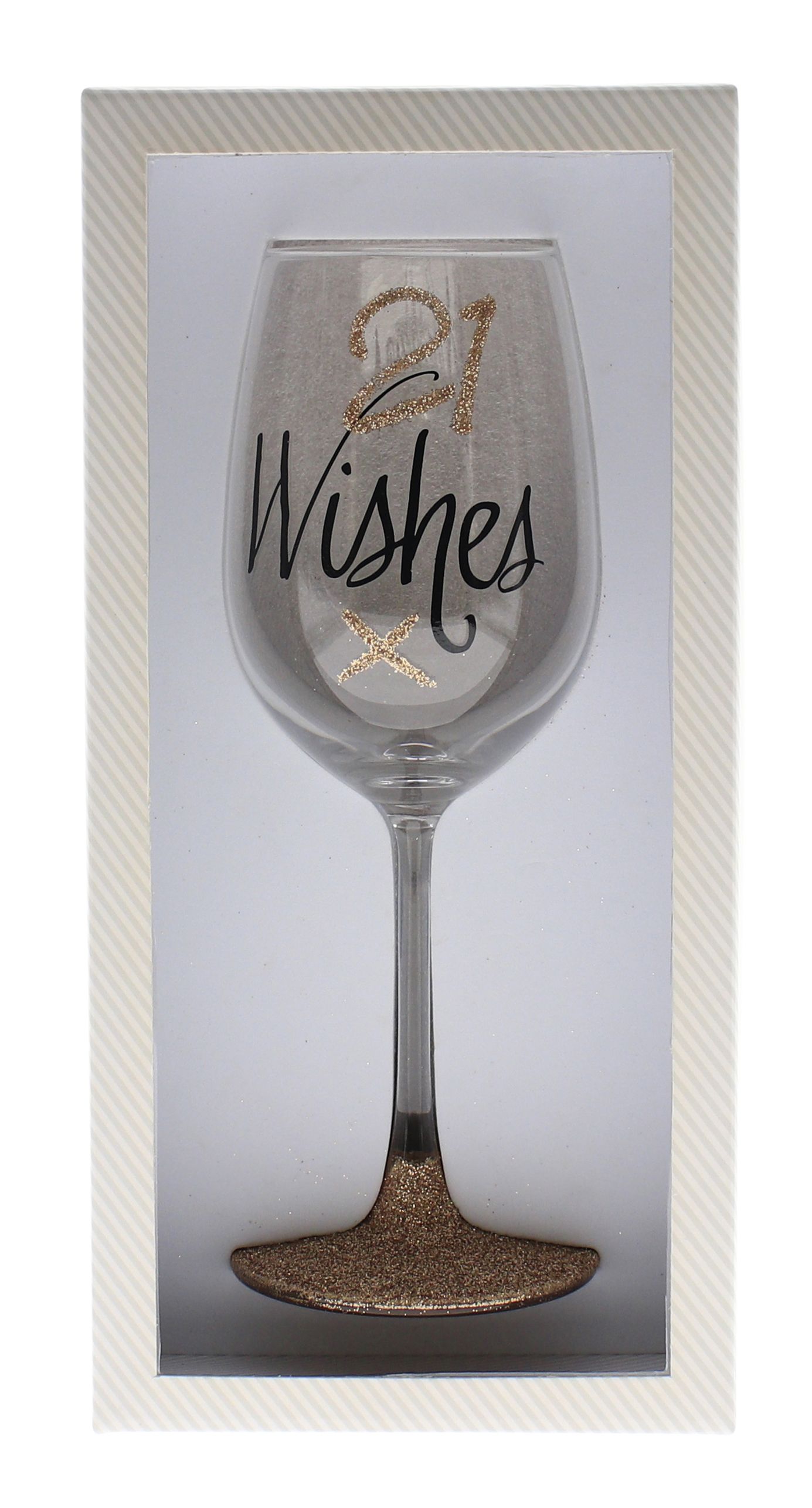 21 WISHES ROSE GOLD WINE GLASS