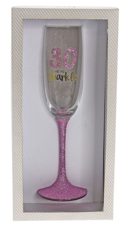 30 SPARKLE PINK MUSK FLUTE GLASS