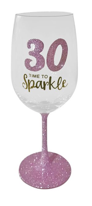 30 SPARKLE PINK MUSK WINE GLASS