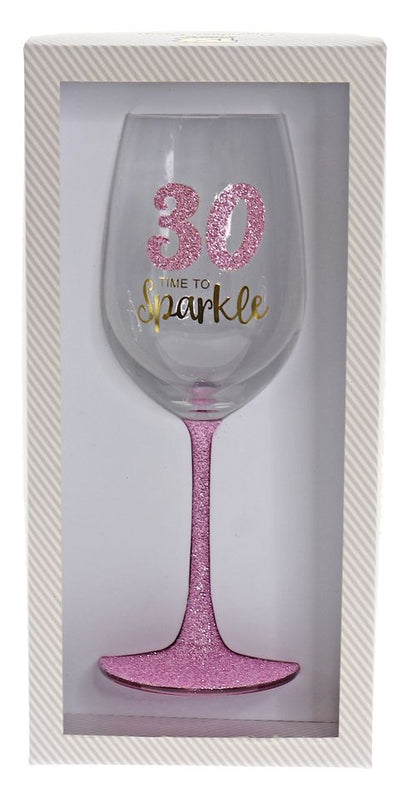 30 SPARKLE PINK MUSK WINE GLASS