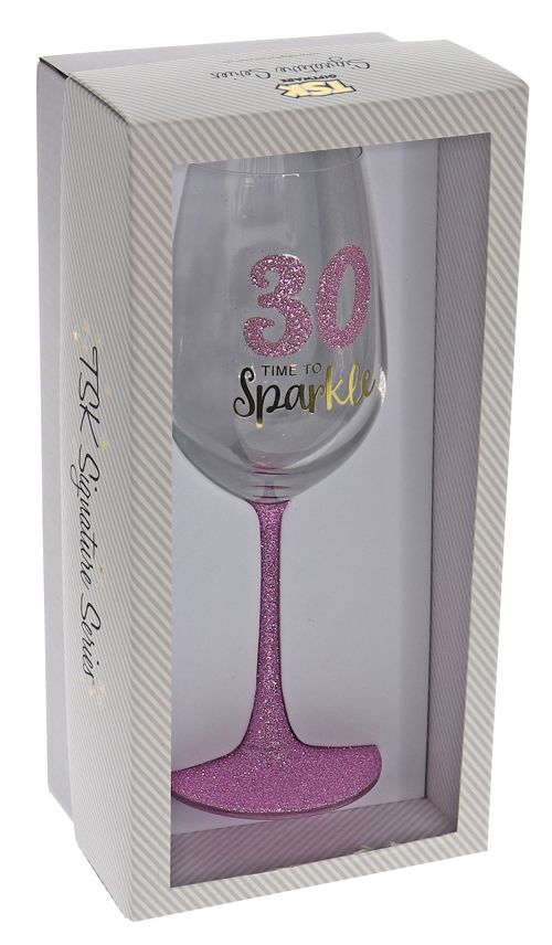 30 SPARKLE PINK MUSK WINE GLASS