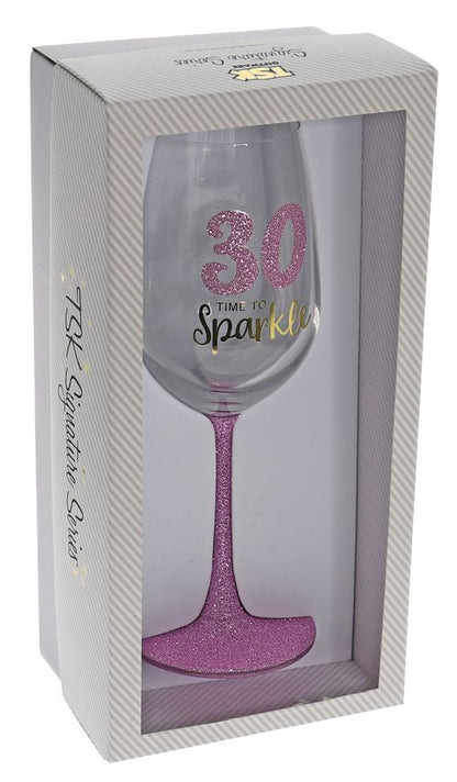 30 SPARKLE PINK MUSK WINE GLASS