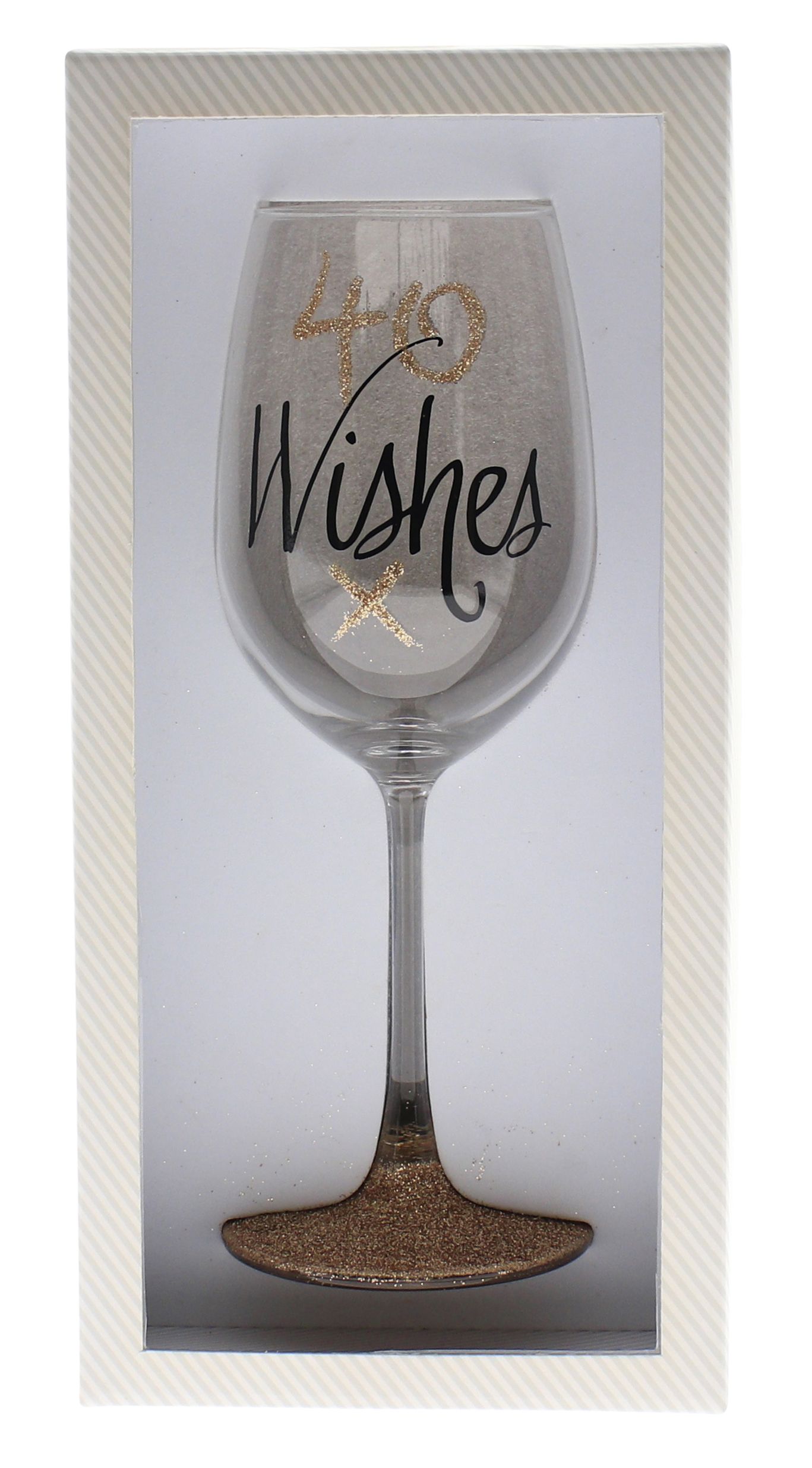 40 WISHES ROSE GOLD WINE GLASS