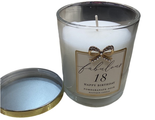 Fabulous 18 Happy Birthday Candle