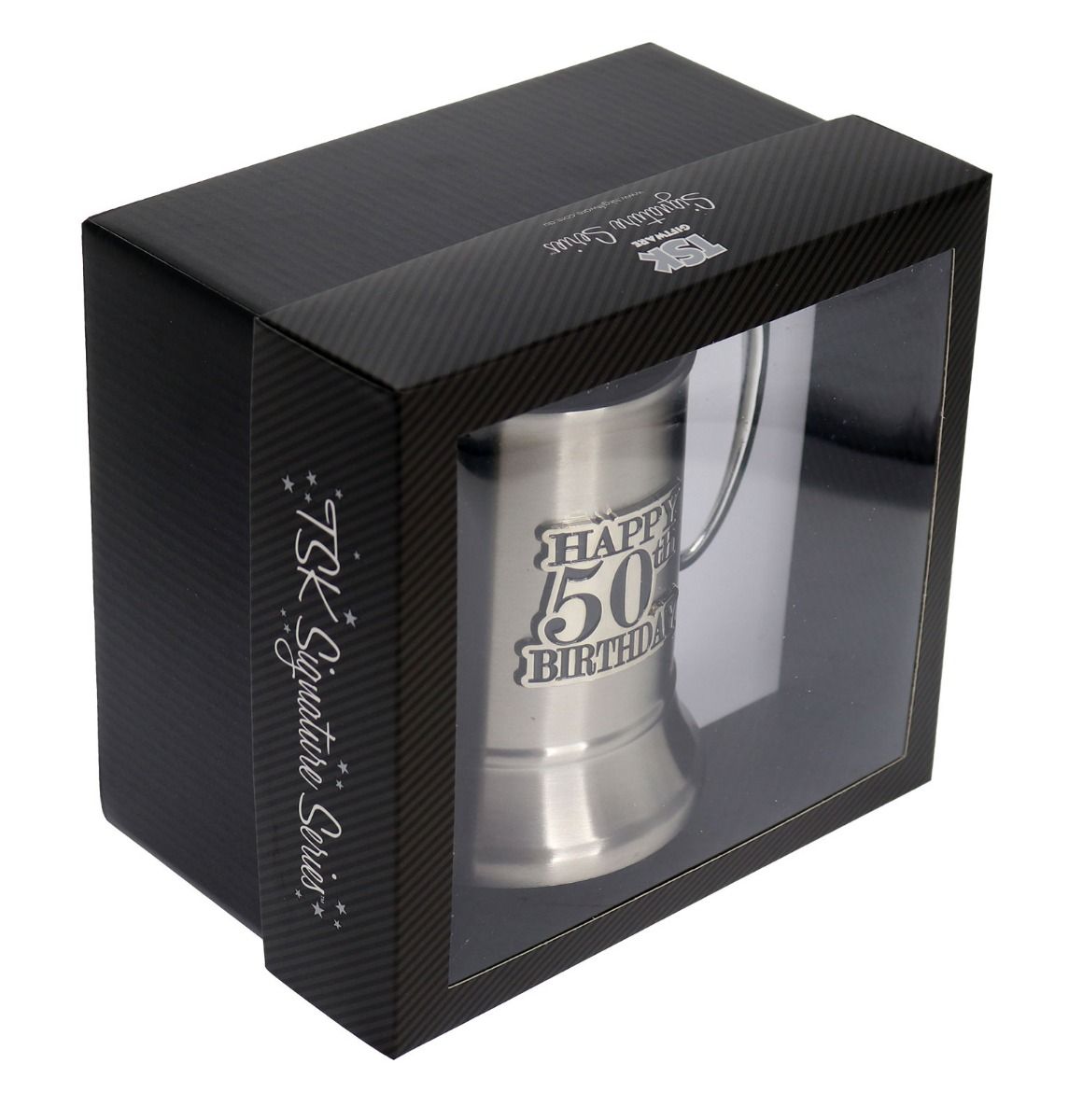 50 BADGE STAIN STEEL BEER MUG