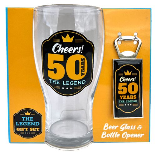 50 BEER GLASS BOTTLE OPEN SET