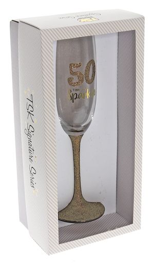 50 SPARKLE GOLD FLUTE GLASS