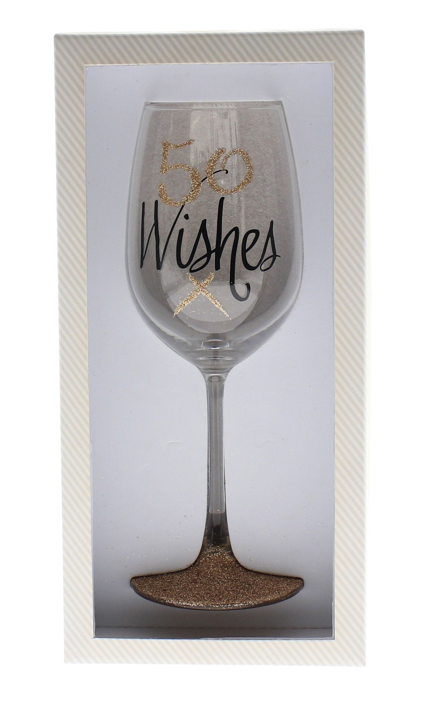 50 WISHES ROSE GOLD WINE GLASS