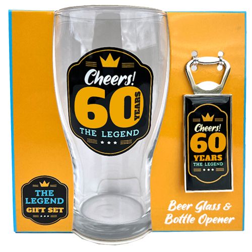 60 BEER GLASS BOTTLE OPEN SET