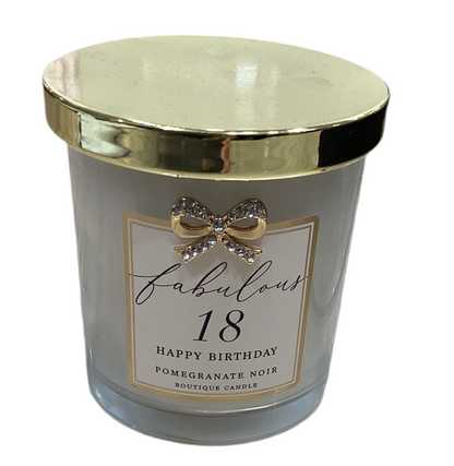Fabulous 18 Happy Birthday Candle