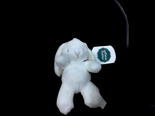 White bunny key ring
