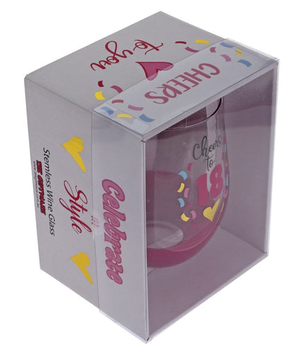 CHEERS TO 18 STEMLESS WINE GLASS