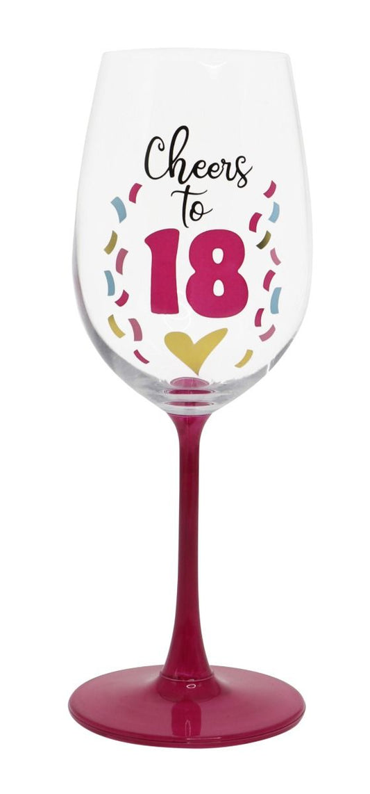 CHEERS TO 18 WINE GLASS