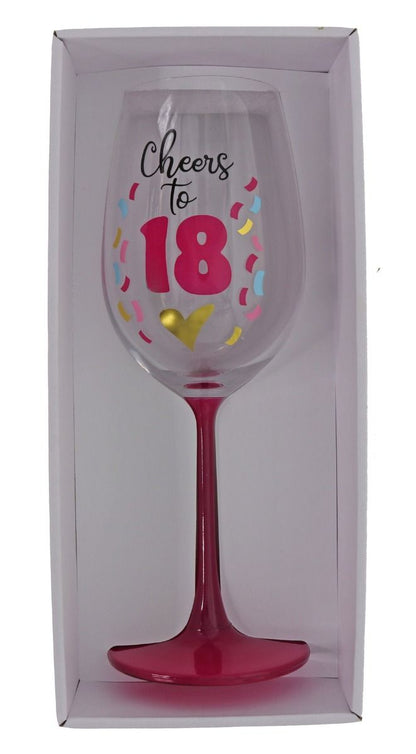 CHEERS TO 18 WINE GLASS