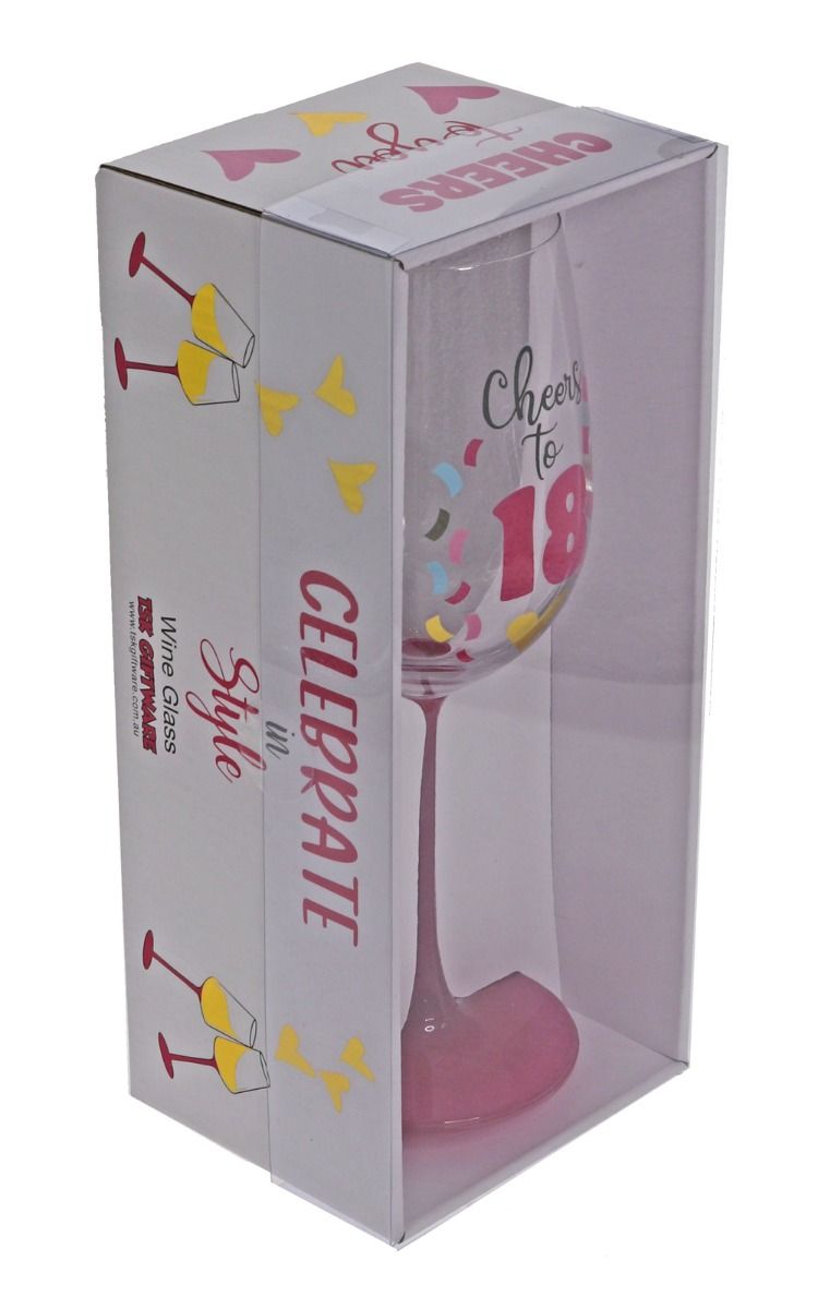 CHEERS TO 18 WINE GLASS