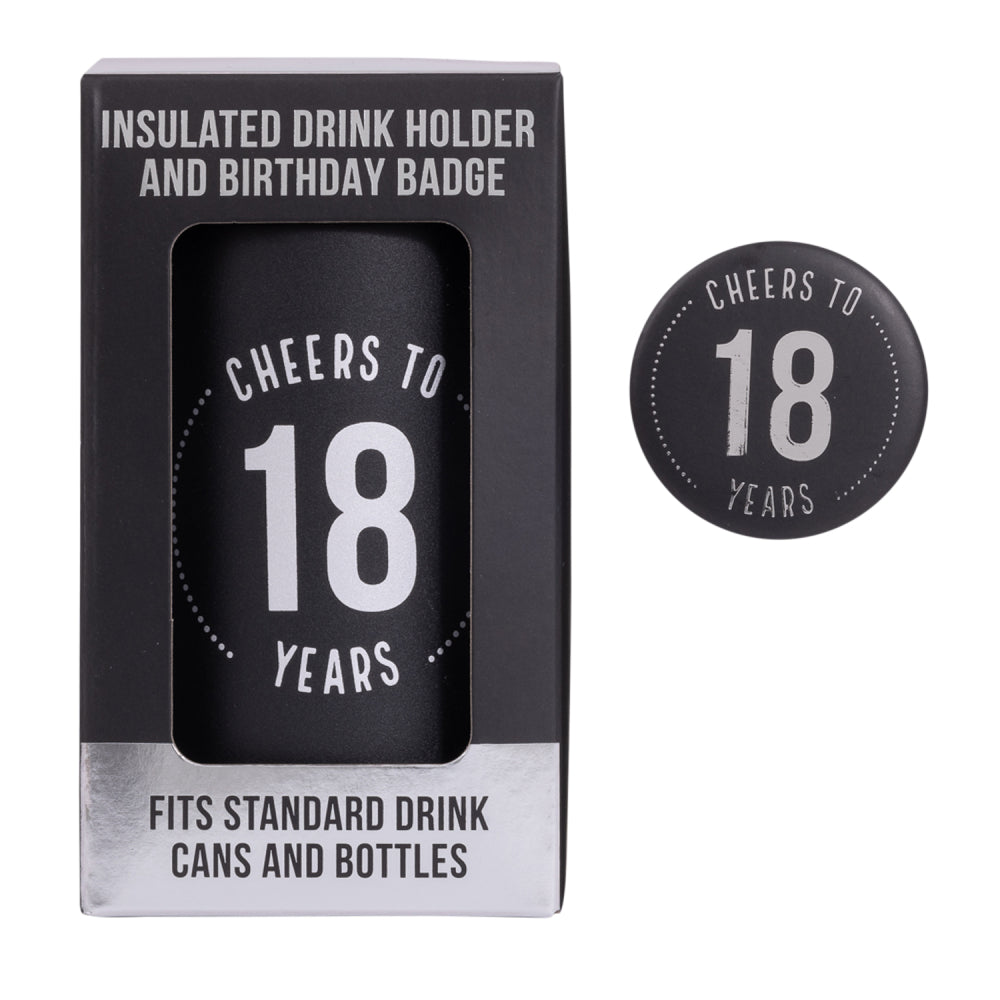Celebration 18th Insulated Drink Cooler & Badge Set