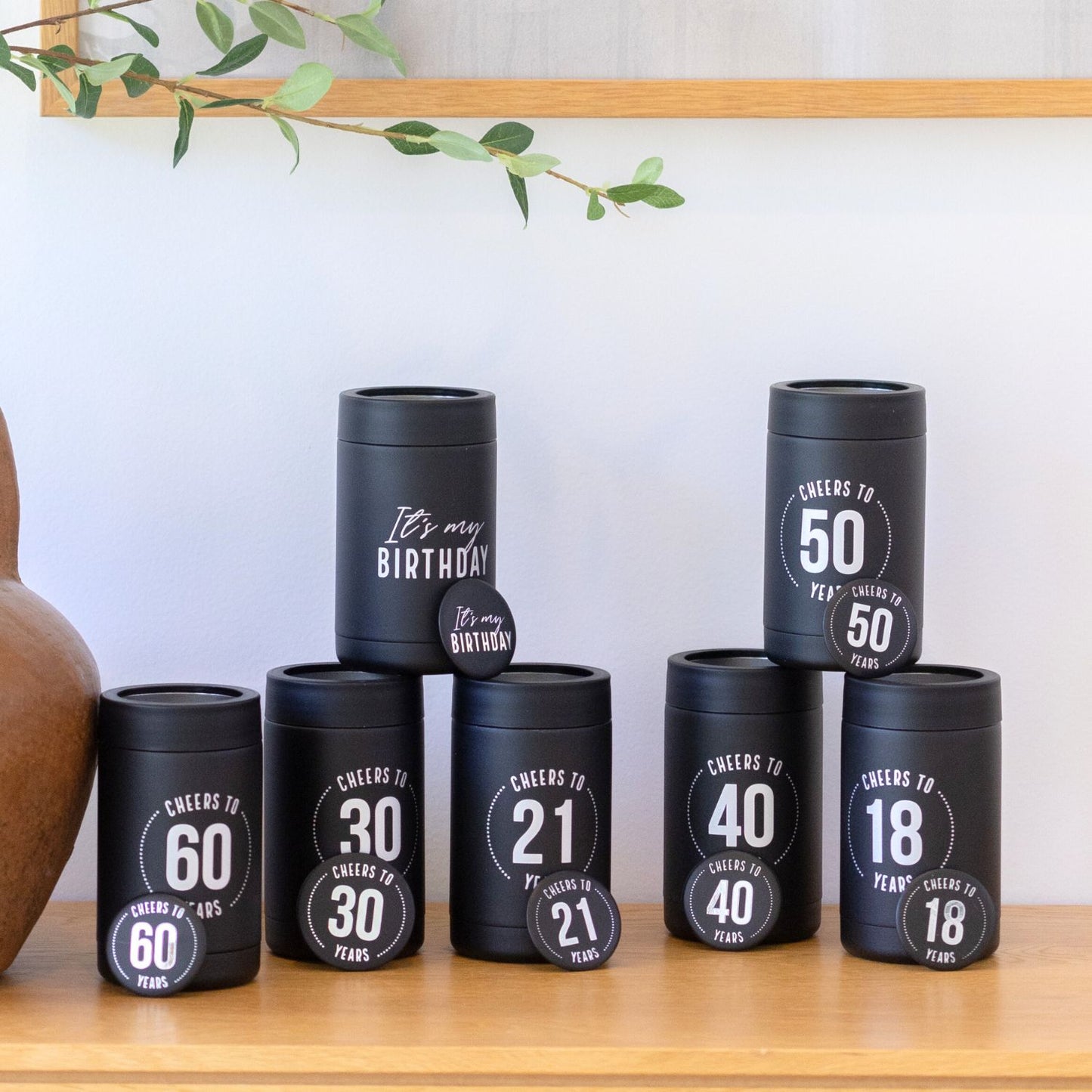 Celebration 40th Insulated Drink Cooler & Badge Set