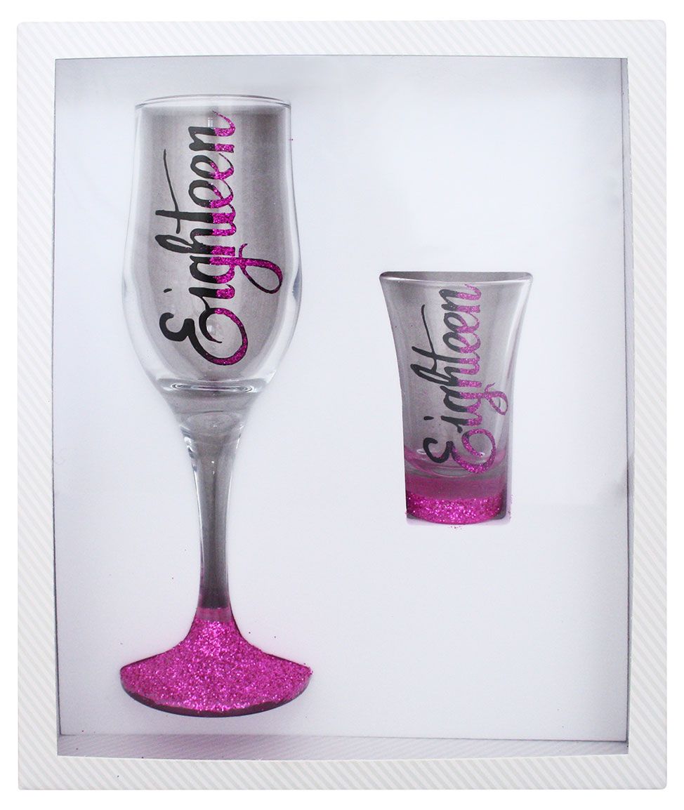 EIGHTEEN PINK SHOT & FLUTE