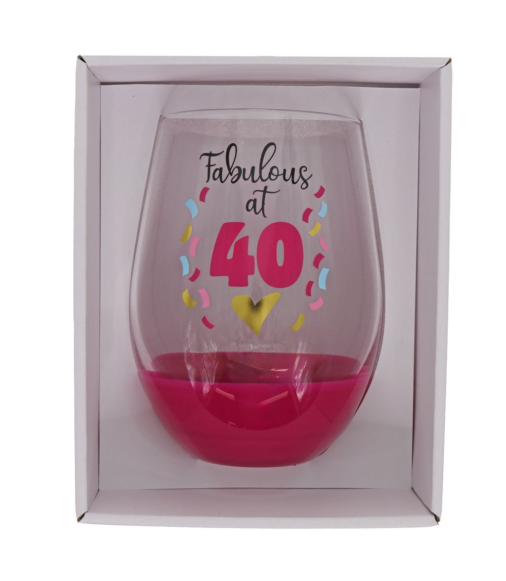 FABULOUS 40 STEMLESS WINE GLASS