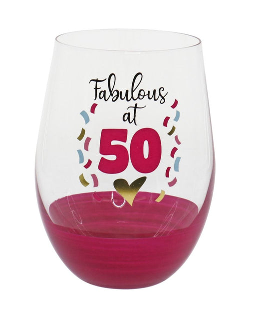 FABULOUS 50 STEMLESS WINE GLASS