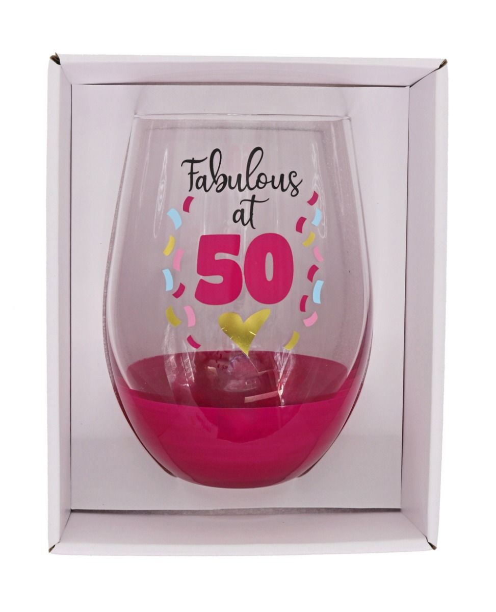 FABULOUS 50 STEMLESS WINE GLASS
