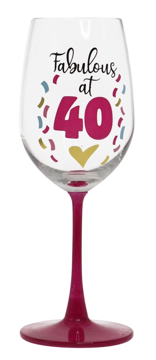 FABULOUS AT 40 WINE GLASS