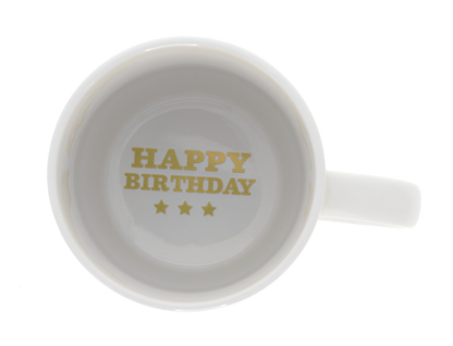 HAPPY 30TH WHITE GOLD FOIL MUG