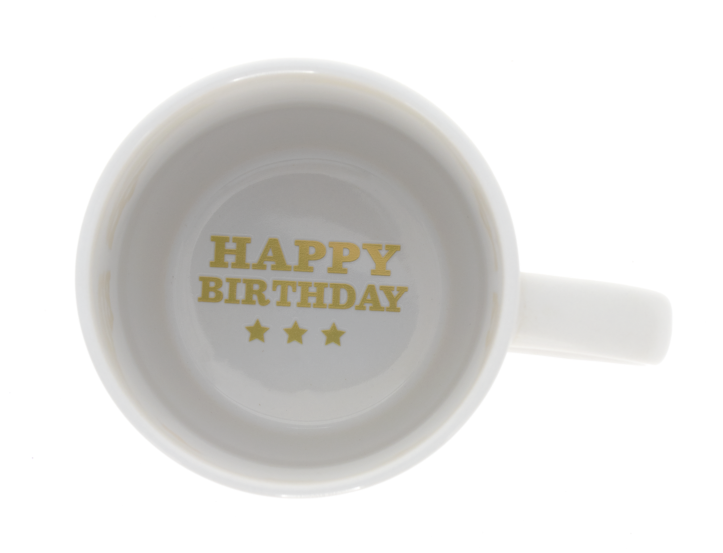 HAPPY 50TH WHITE GOLD FOIL MUG