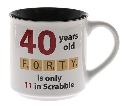 SCRABBLE 40 AGE MUG