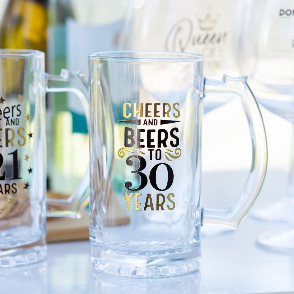 Sip Celebration 30th Beer Glass