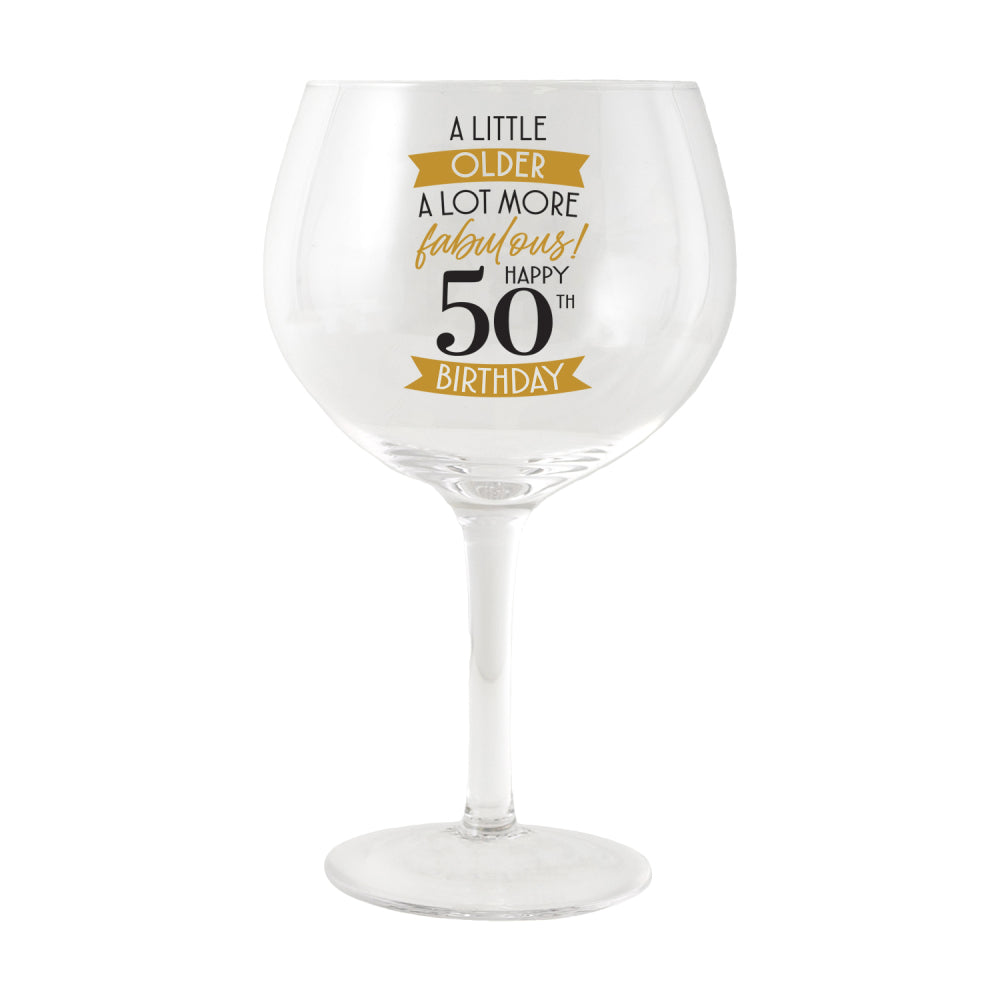 Sip Celebration 50th Balloon Glass