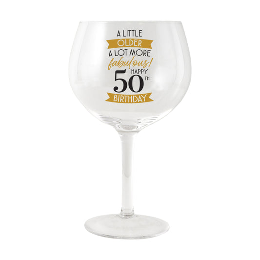 Sip Celebration 50th Balloon Glass
