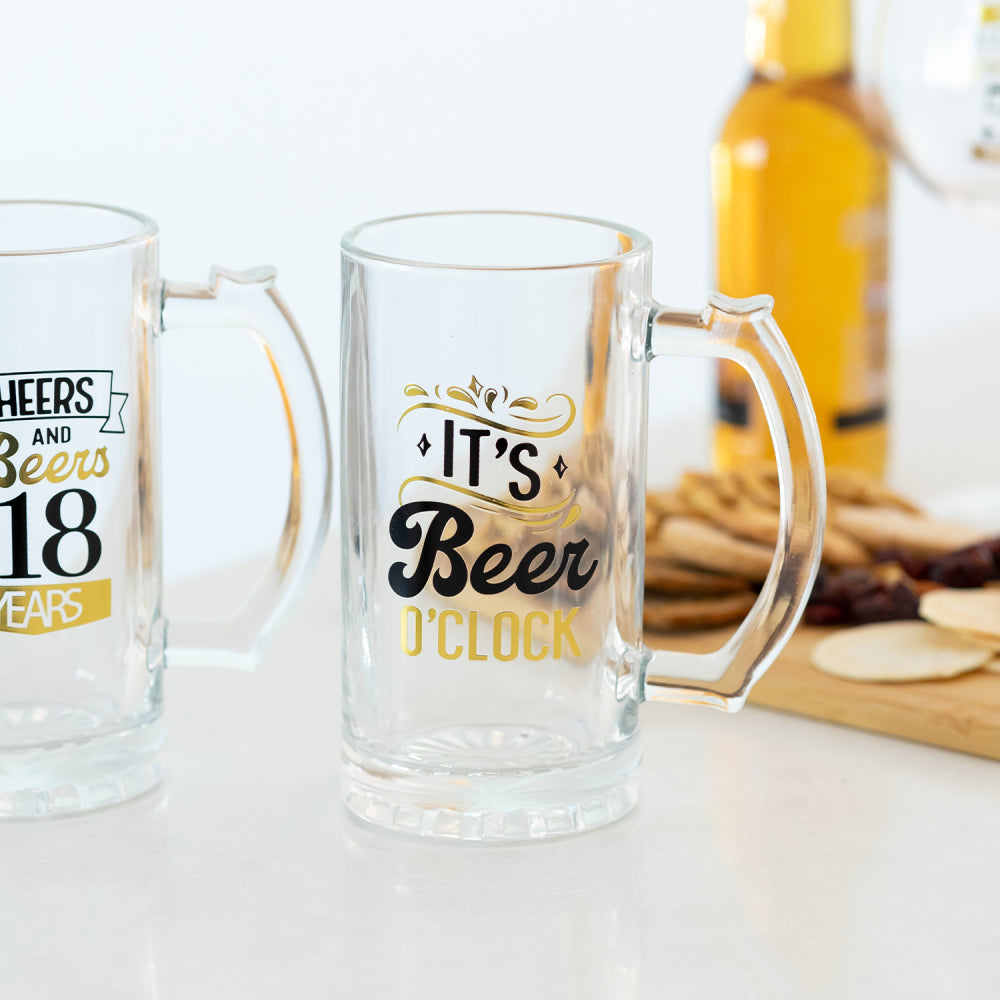 Sip Celebration Beer O'Clock Beer Glass
