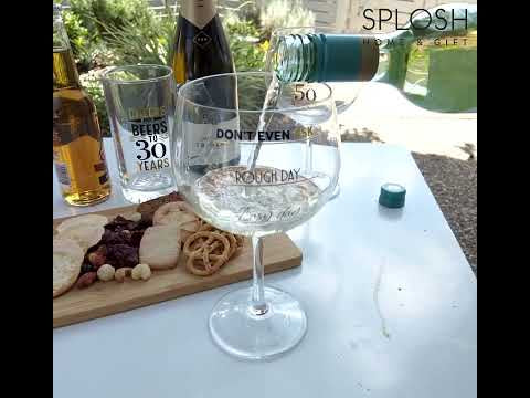 Sip Celebration Birthday Girl Balloon Glass
