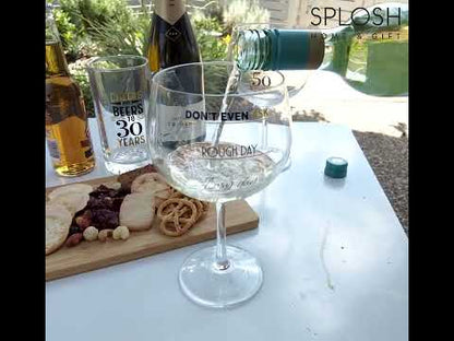 Sip Celebration Birthday Girl Balloon Glass