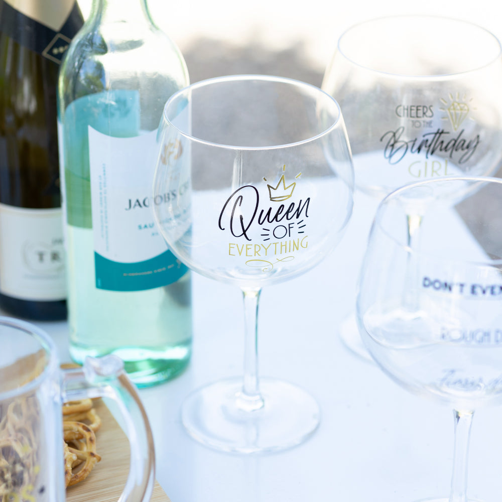 Sip Celebration Queen Balloon Glass