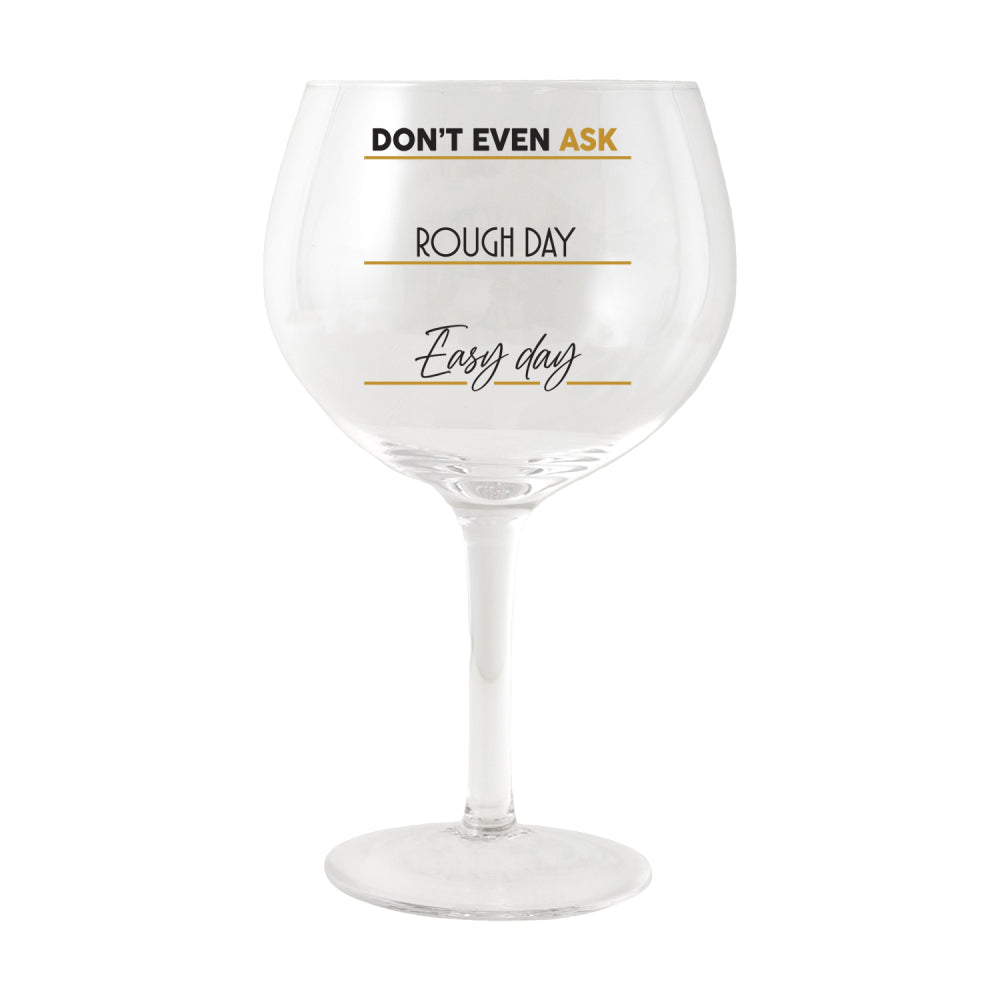 Sip Celebration Rough Day Balloon Glass