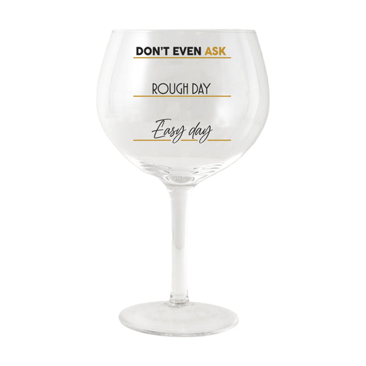 Sip Celebration Rough Day Balloon Glass
