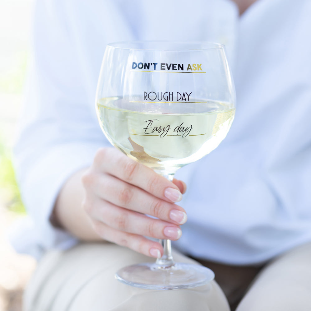 Sip Celebration Rough Day Balloon Glass