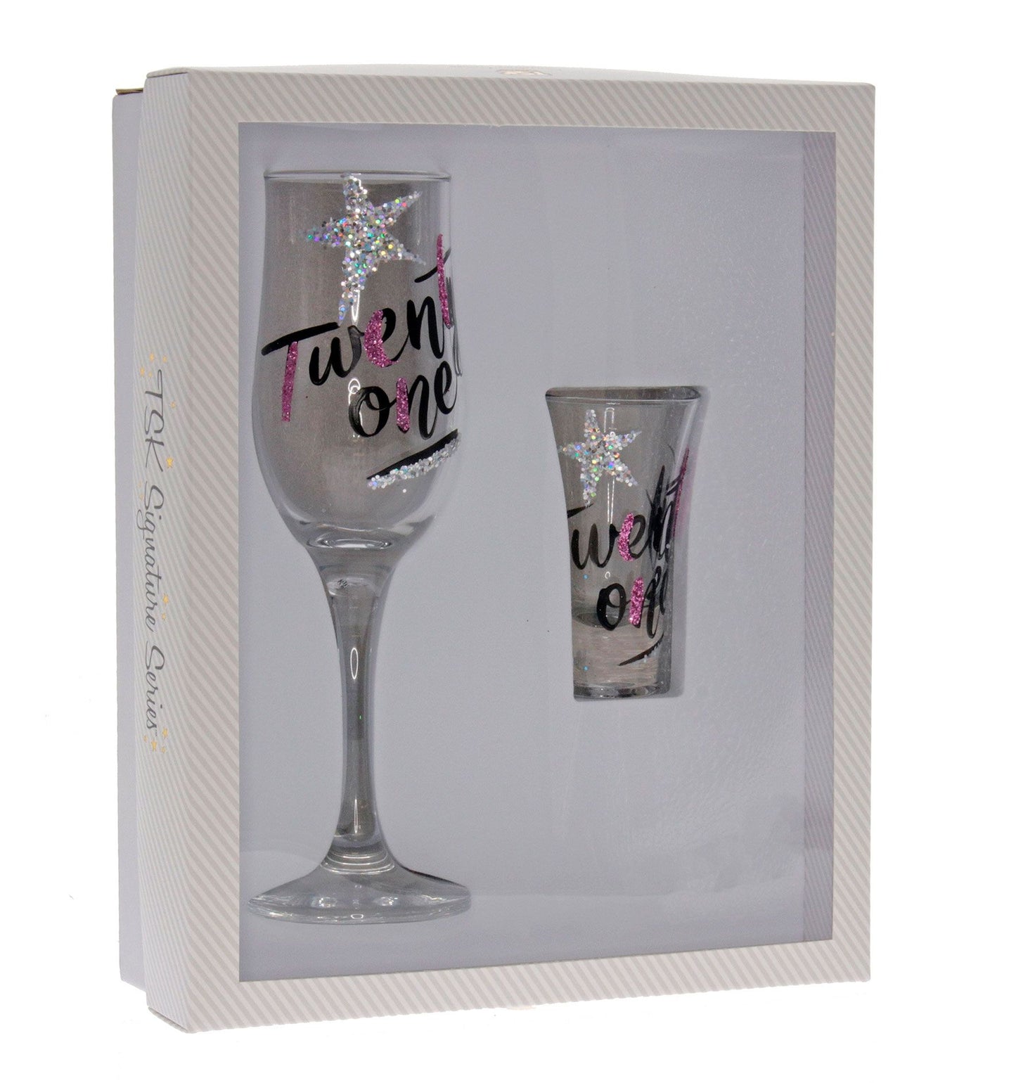 TWENTY ONE PINK HOLO FLUTE SHO