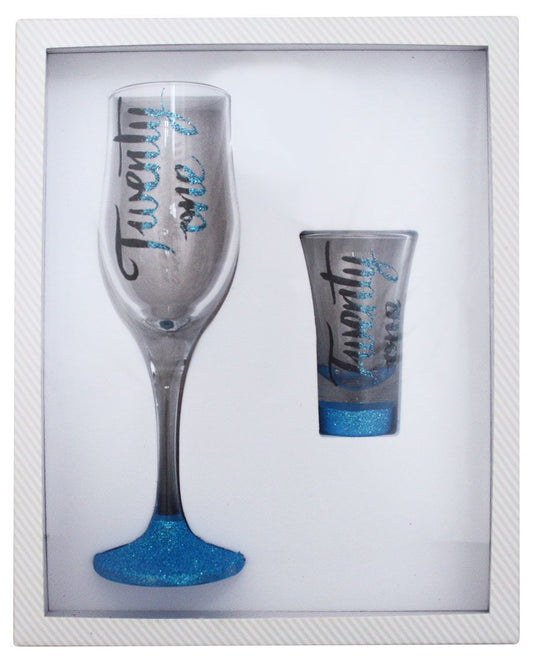 TWENTY ONE TEAL SHOT & FLUTE