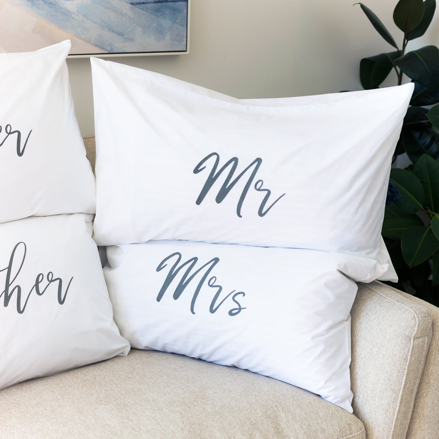 Wedding Mr & Mrs Pillowcase Set